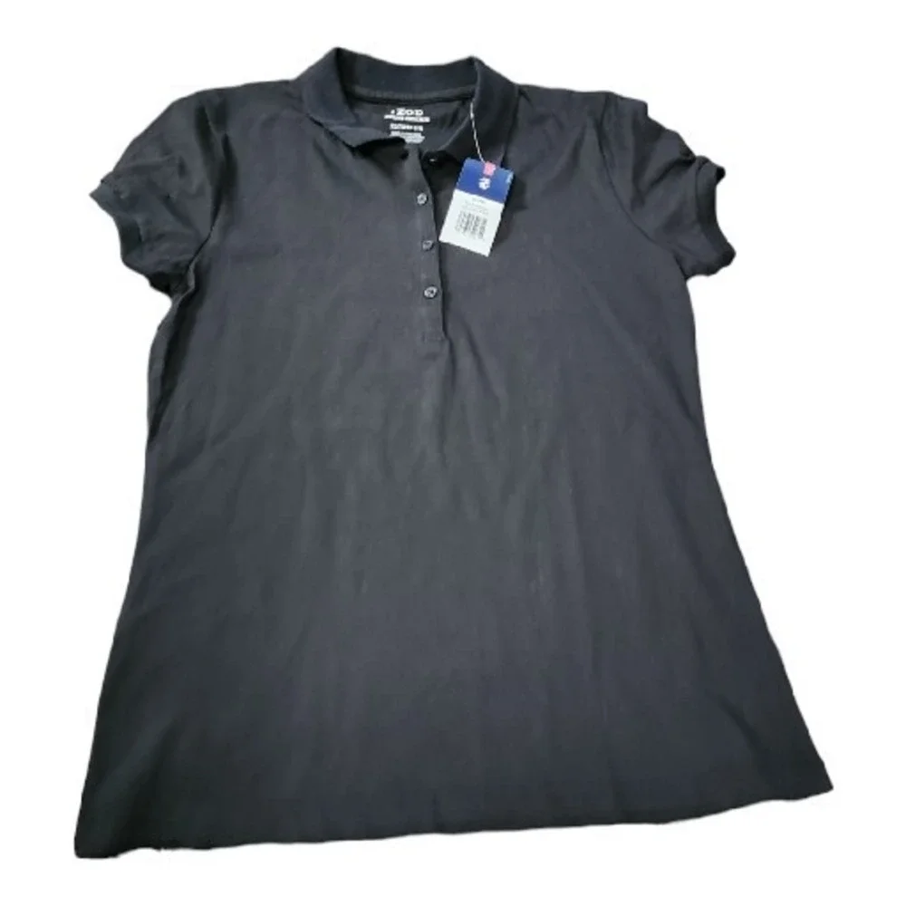 NWT IZOD Juniors 15 Large XL 2-Shirt Top Blouse Polo School Uniform Black Preppy - Picture 6 of 9
